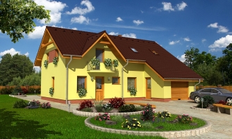 Maison élégante avec garage.